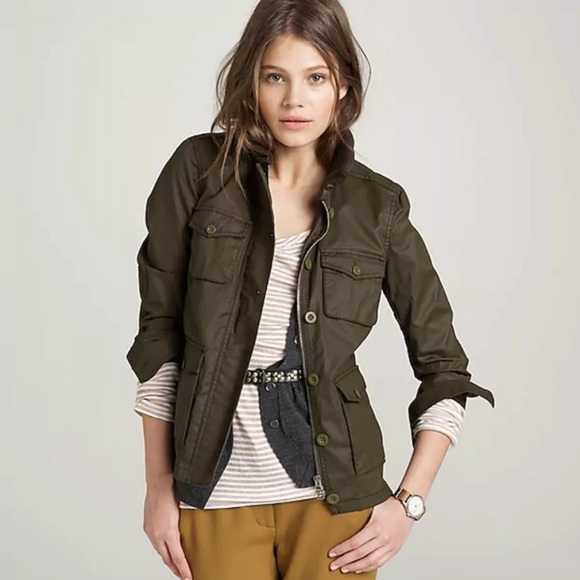 J. Crew Jackets & Blazers - J. CREW Washed and Aged Waxed Utility Jacket